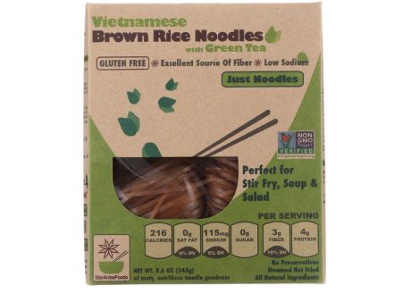 Star Anise Foods Noodles - Brown Rice - Vietnamese - With Organic Green Tea - 8.6 Oz - Case Of 6 For Cheap