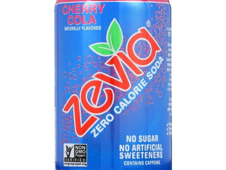 Zevia Soda - Zero Calorie - Cherry Cola - Can - 6-12 Oz - Case Of 4 Online