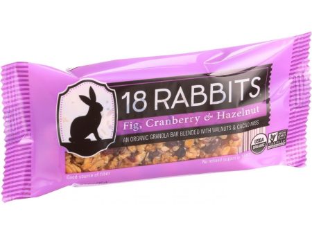 18 Rabbits Organic Granola Bar - Fig Cranberry And Hazelnut - Case Of 12 - 1.6 Oz Bars Sale