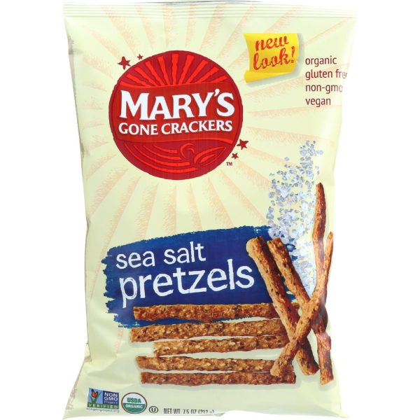 Marys Gone Crackers Pretzels - Organic - Sea Salt - 7.5 Oz - Case Of 12 Sale