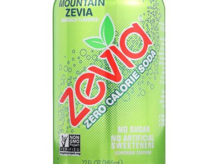 Zevia Soda - Zero Calorie - Mountain Zevia - Can - 6-12 Oz - Case Of 4 on Sale