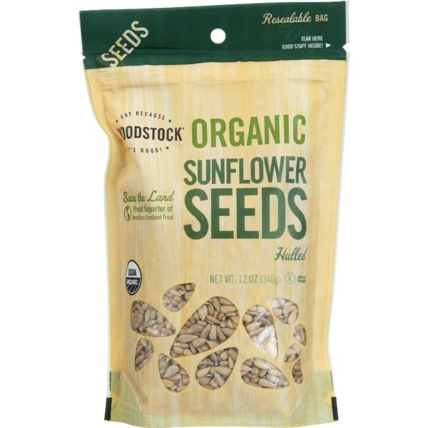 Woodstock Seeds - Organic - Sunflower - Hulled - Raw - 12 Oz - Case Of 8 Cheap