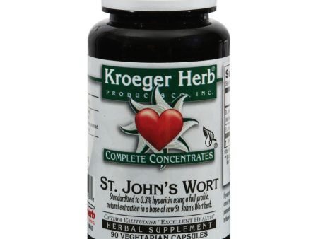 Kroeger Herb St John s Wort - 90 Vegetarian Capsules For Sale