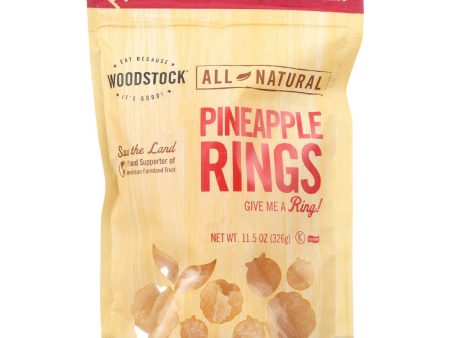 Woodstock Fruit - All Natural - Pineapple - Rings - Low Sugar - Unsulphured - 11.5 Oz - Case Of 8 For Cheap