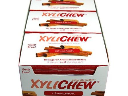 Xylichew Gum - Cinnamon - Counter Display - 12 Pieces - 1 Case Fashion