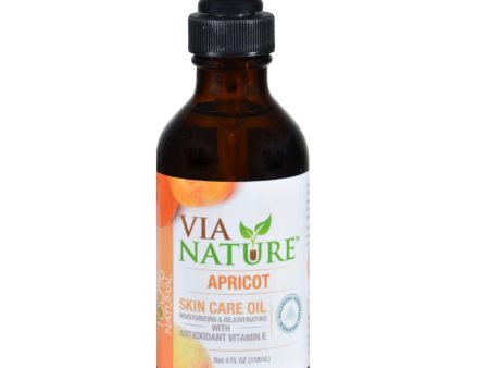 Via Nature Carrier Skin Care Oil - Apricot - Moisturizing - 4 Fl Oz Online Sale