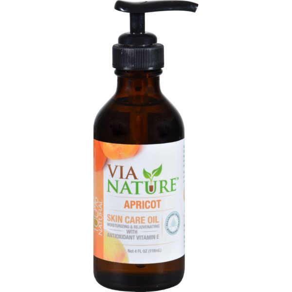 Via Nature Carrier Skin Care Oil - Apricot - Moisturizing - 4 Fl Oz Online Sale