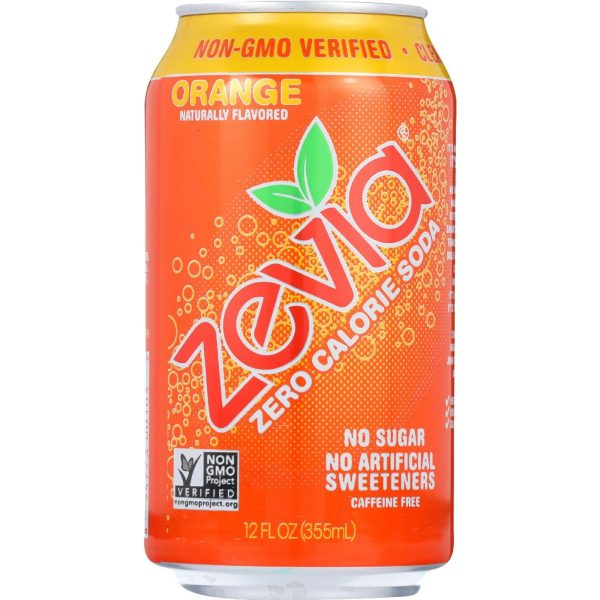 Zevia Soda - Zero Calorie - Orange - Can - 6-12 Oz - Case Of 4 Sale