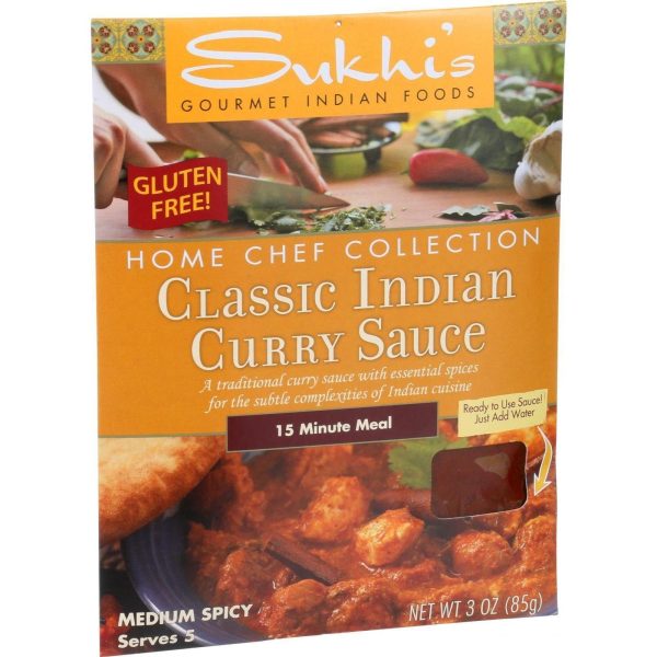 Sukhi s Gourmet Indian Food Classic Curry Sauce - 3 Oz - Case Of 6 Online Hot Sale