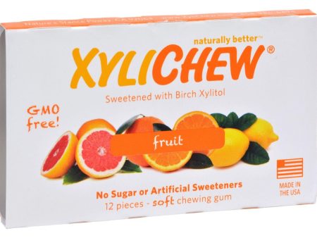 Xylichew Gum - Fruit - Counter Display - 12 Pieces - 1 Case Sale