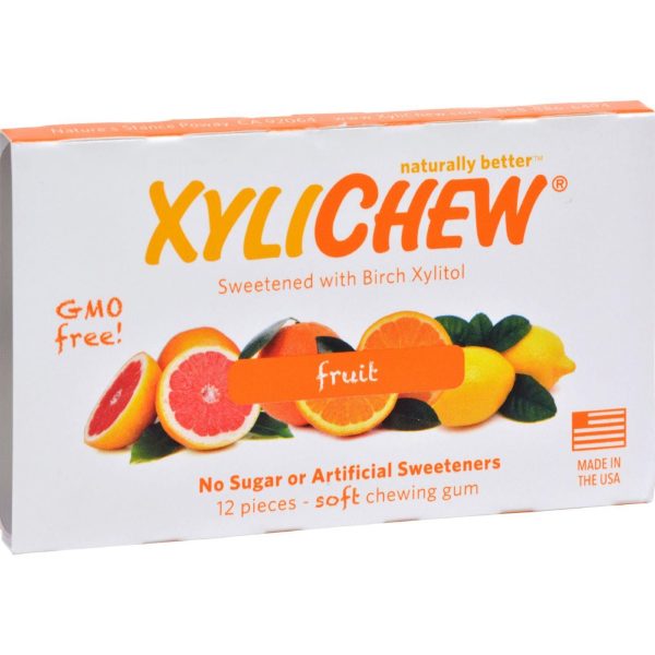 Xylichew Gum - Fruit - Counter Display - 12 Pieces - 1 Case Sale