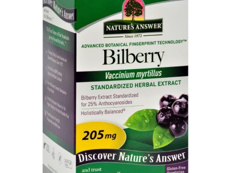 Nature s Answer Bilberry Extract - 90 Vegetarian Capsules Online Hot Sale