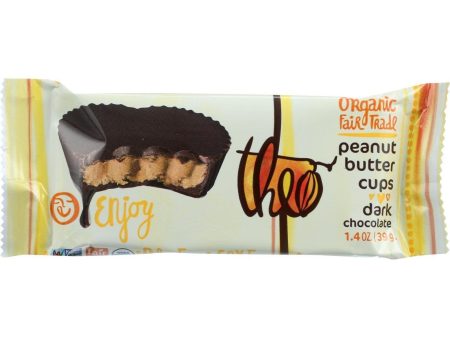 Theo Chocolate Peanut Butter Cups - Dark Chocolate - 1.3 Oz - Case Of 12 For Discount