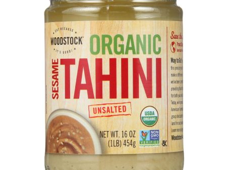 Woodstock Tahini - Organic - Sesame - Unsalted - 16 Oz - Case Of 12 Discount