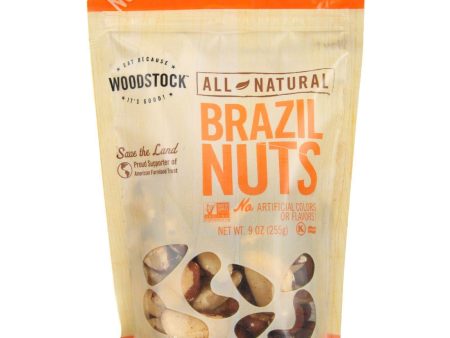 Woodstock Nuts - All Natural - Brazil - Medium - Fancy - Raw - 9 Oz - Case Of 8 Discount