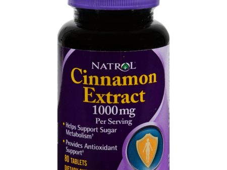 Natrol Cinnamon Extract - 1000 Mg - 80 Tablets Discount