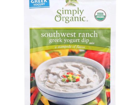 Simply Organic Dip Mix - Organic - Greek Yogurt - Southwest Ranch - 1 Oz - Case Of 12 Cheap