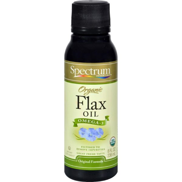 Spectrum Essentials Organic Flax Oil - Case Of 12 - 8 Oz Online now