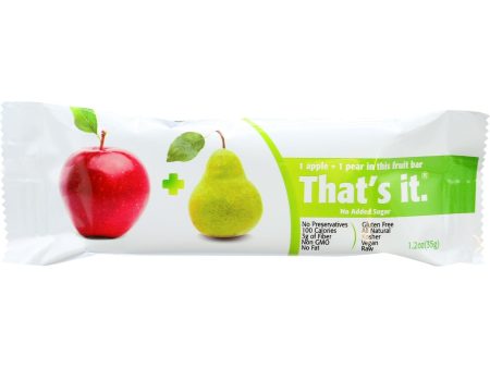 That s It Fruit Bar - Apple And Pear - Case Of 12 - 1.2 Oz Supply