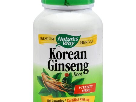 Nature s Way Korean Ginseng Root - 100 Capsules For Sale