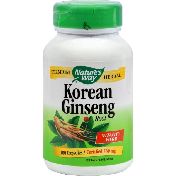 Nature s Way Korean Ginseng Root - 100 Capsules For Sale