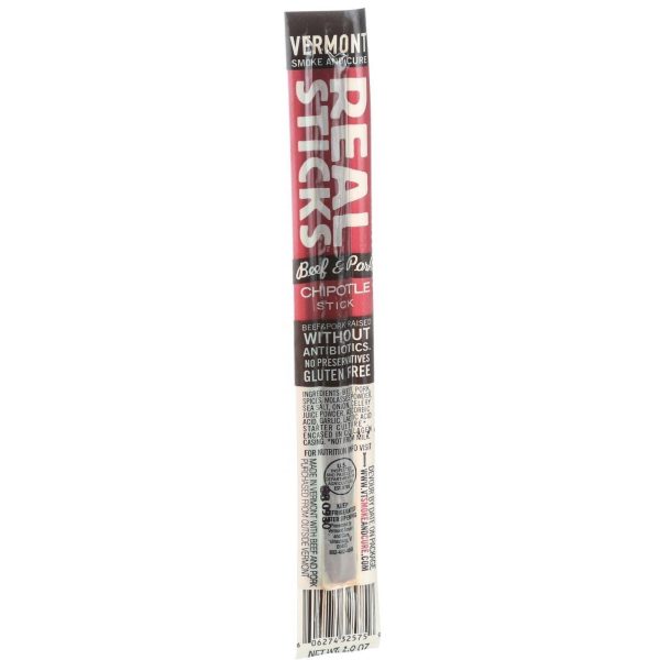 Vermont Smoke And Cure Realsticks - Chipotle - 1 Oz - Case Of 24 Supply