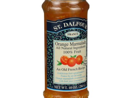 St Dalfour Fruit Spread - Deluxe - 100 Percent Fruit - Orange Marmalade - 10 Oz - Case Of 6 For Sale