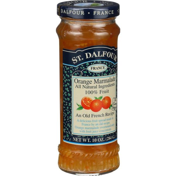 St Dalfour Fruit Spread - Deluxe - 100 Percent Fruit - Orange Marmalade - 10 Oz - Case Of 6 For Sale