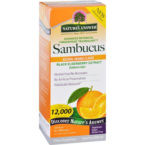 Natures Answer Sambucus - Original - Natural Orange Flavor - 8 Oz For Cheap