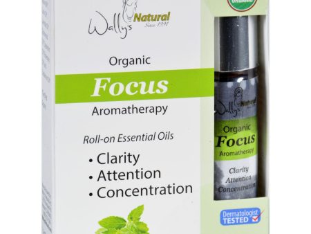 Wallys Natural Products Aromatherapy Blend - Organic - Roll-on - Essential Oils - Focus - .33 Oz For Sale