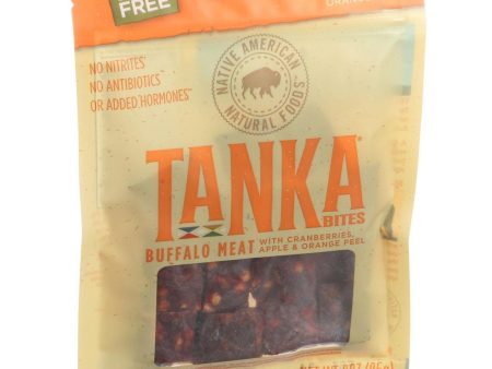 Tanka Bar Bites - Buffalo With Cranberries Apple And Orange Peel - 3 Oz - Case Of 6 Supply