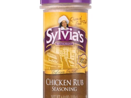 Sylvias Seasoning - Chicken Rub - 4 Oz - Case Of 12 Supply