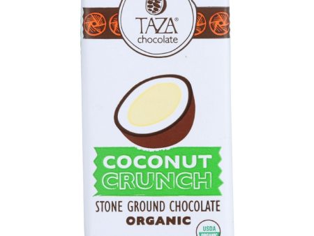 Taza Chocolate Bar - Organic - Tazitos Minibars - Stone Ground Chocolate - 65 Percent Dark - Coconut Crunch - .85 Oz - Case Of 20 Cheap