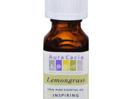 Aura Cacia Pure Essential Oil Lemongrass - 0.5 Fl Oz Online Sale