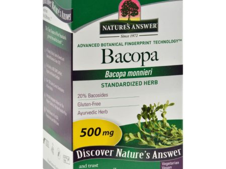 Nature s Answer Bacopa - 500 Mg - 90 Veggie Caps For Discount