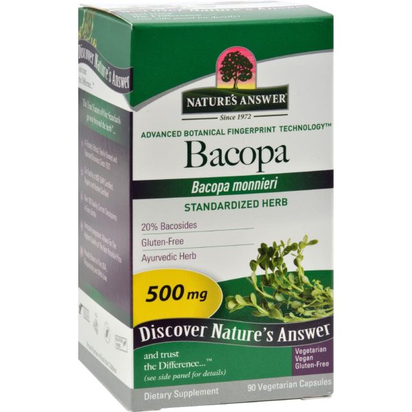 Nature s Answer Bacopa - 500 Mg - 90 Veggie Caps For Discount