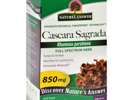 Nature s Answer Cascara Sagrada Bark - 90 Vegetarian Capsules Online Hot Sale