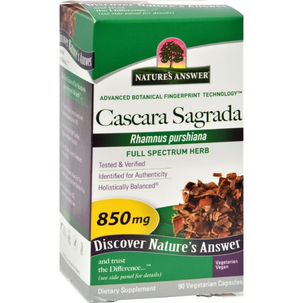 Nature s Answer Cascara Sagrada Bark - 90 Vegetarian Capsules Online Hot Sale