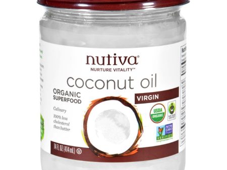 Nutiva Coconut Oil - Organic - Superfood - Virgin - Unrefined - 14 Oz - Case Of 6 Online Hot Sale