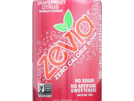 Zevia Soda - Zero Calorie - Grapefruit Citrus - Can - 6-12 Oz - Case Of 4 Supply