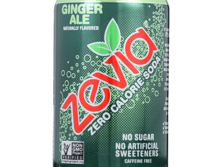 Zevia Soda - Zero Calorie - Ginger Ale - Can - 6-12 Oz - Case Of 4 Online Sale