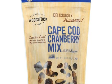 Woodstock Trail Mix - All Natural - Cape Cod Cranberry Mix - 10 Oz - Case Of 8 Online now