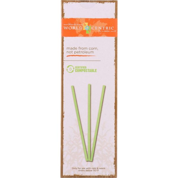 World Centric Straws - 7.75 In - Compostable - 50 Count - Case Of 24 Cheap