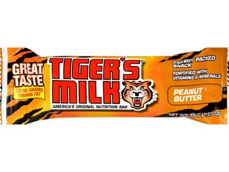 Tigers Milk Bar - Peanut Butter - 1.23 Oz - Case Of 24 Sale