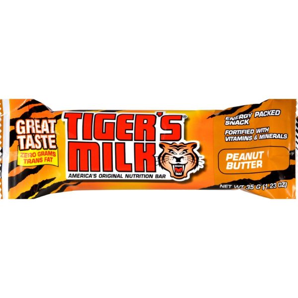 Tigers Milk Bar - Peanut Butter - 1.23 Oz - Case Of 24 Sale