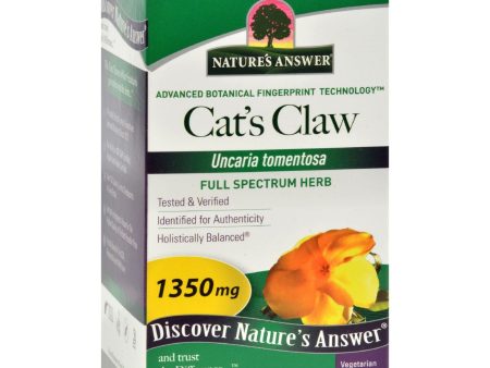 Nature s Answer Cat s Claw Inner Bark Extract - 90 Vegetarian Capsules Sale