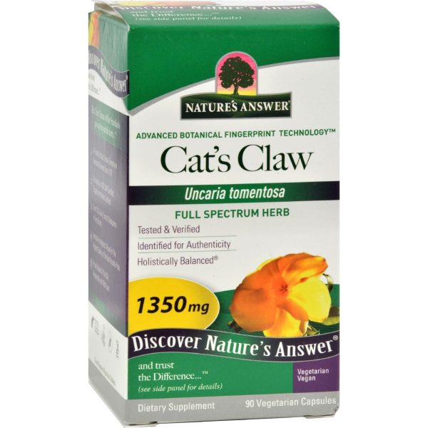 Nature s Answer Cat s Claw Inner Bark Extract - 90 Vegetarian Capsules Sale