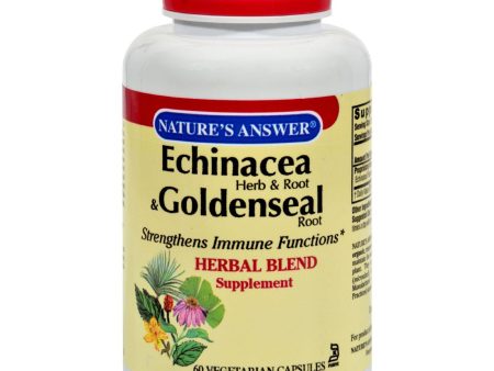 Nature s Answer Echinacea And Goldenseal Root - 60 Vegetarian Capsules Online Hot Sale