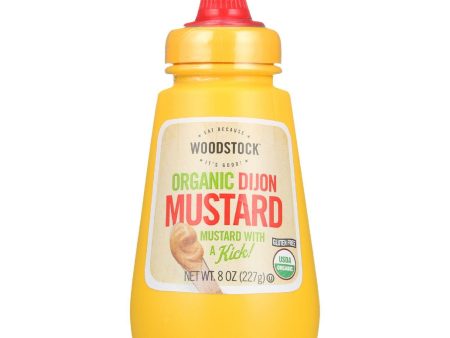 Woodstock Mustard - Organic - Dijon - 8 Oz - Case Of 12 For Sale