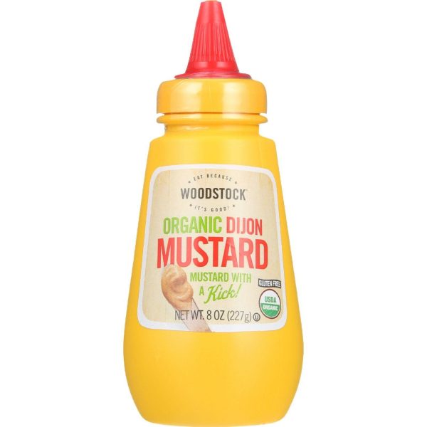 Woodstock Mustard - Organic - Dijon - 8 Oz - Case Of 12 For Sale